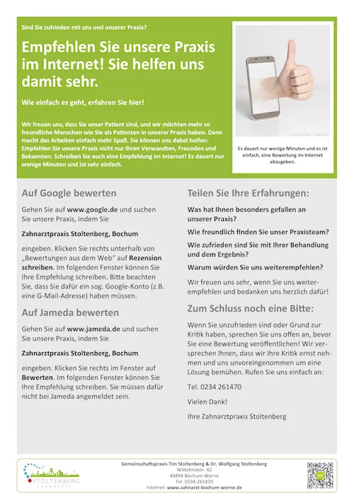 Praxis weiterempfehlen